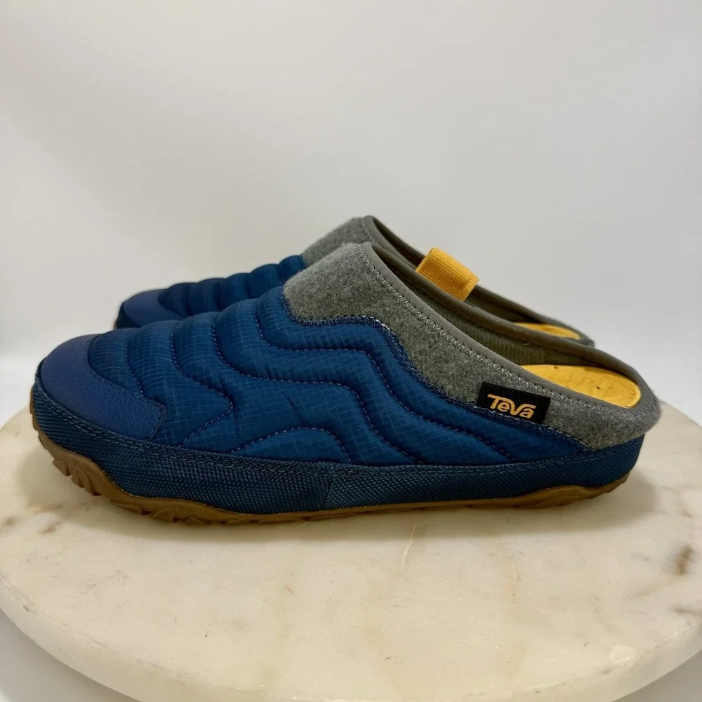 Teva ReEmber Terrain Slippers Shoes Mens 5/Womens 7 Blue Slip On Casual Comfort